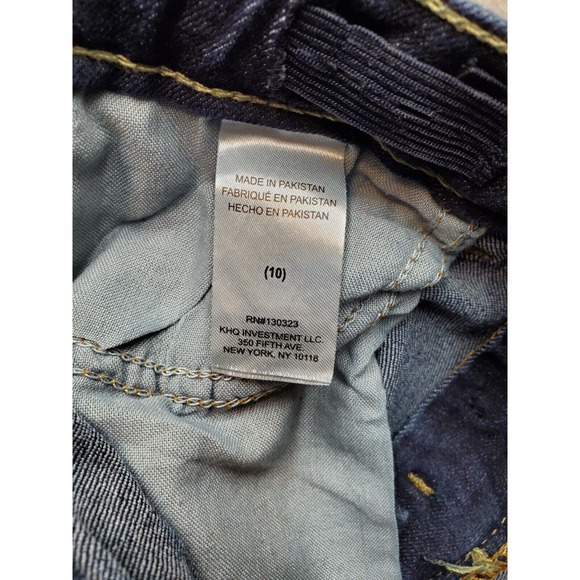 Lucky Brand Jeans Girls Sz 10 Blue Dark Wash Denim Cotton Pockets Zoe Skinny Leg - Picture 7 of 8